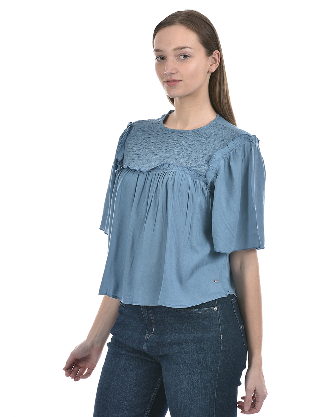 Numero Uno Women Solid Blue Top